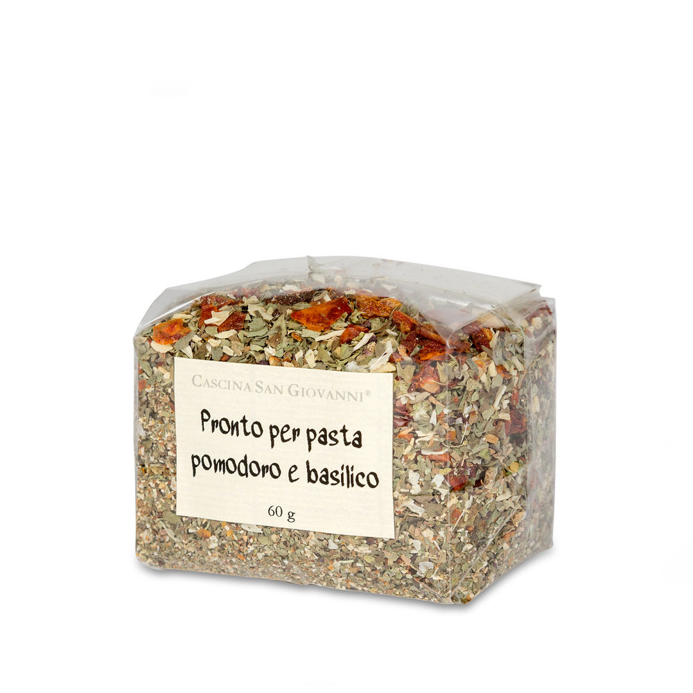 Pronto per pasta pomodoro e basilico