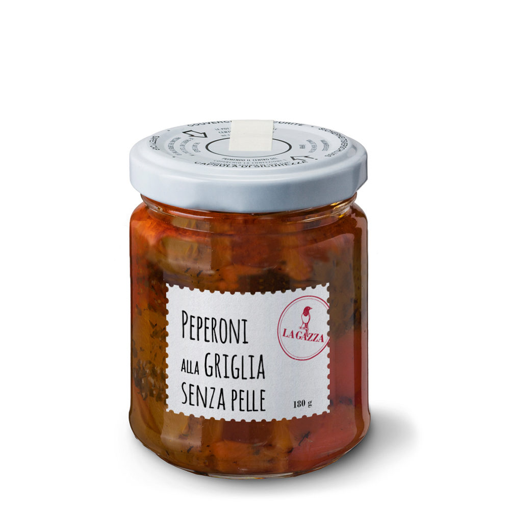 Peperoni alla griglia senza pelle