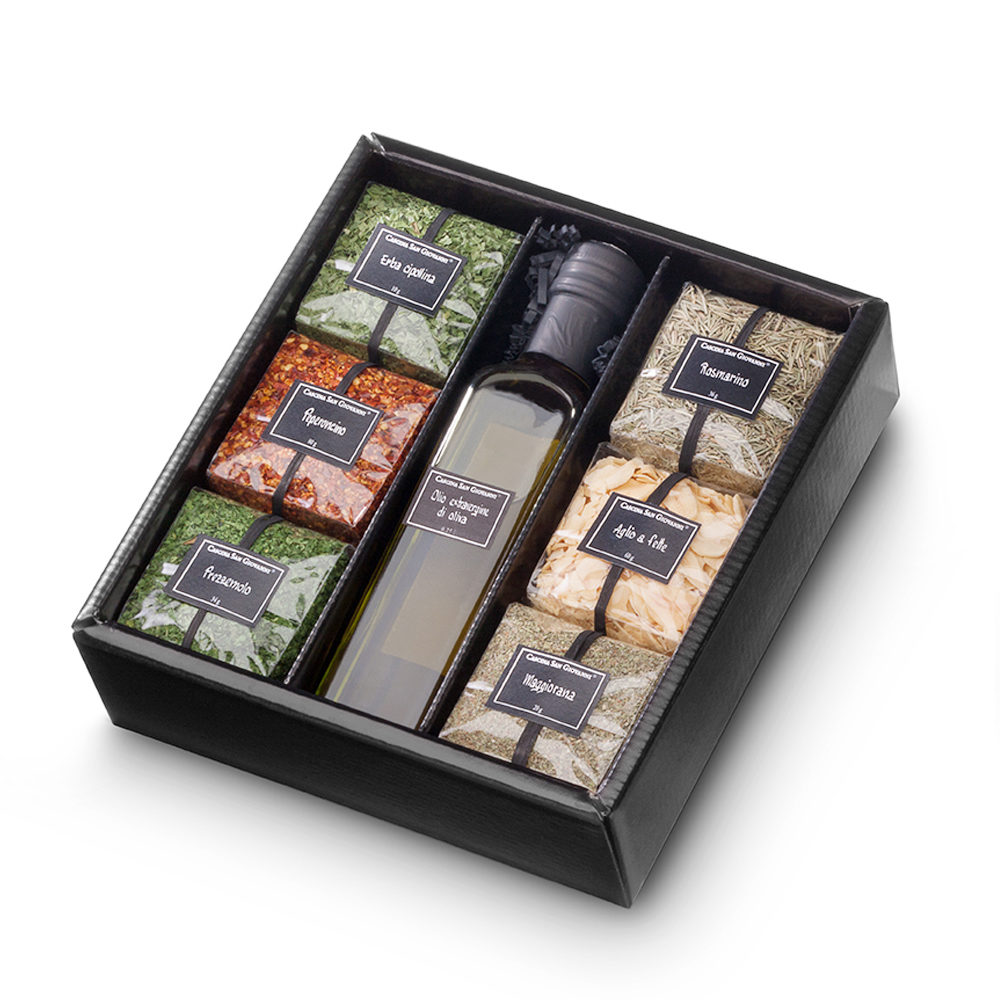 Olio e 6 erbe - collezione bianco e nero